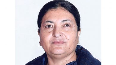 Photo of पूर्वराष्ट्रपति भण्डारीद्वारा अध्यक्ष ओलीको स्वास्थ्य अवस्थाबारे जानकारी