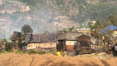 Photo of गुल्मीको भनभनेमा आगोलागीबाट तीनवटा घर गोठ जले