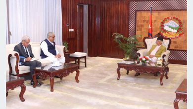 Photo of प्रधानमन्त्रीसँग भारतका वनमन्त्रीको शिष्टाचार भेट