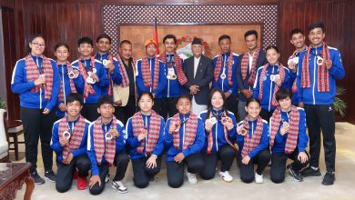 Photo of प्रधानमन्त्रीद्वारा टेबल टेनिस खेलाडीलाई बधाई