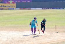 Photo of एनपिएलः काठमाडौंद्वारा पोखरालाई १६६ रनको लक्ष्य