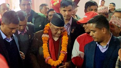 Photo of एमालेमा तेश्रो कार्यकालका लागि नवनिर्वाचित अध्यक्ष ओलीको शपथ