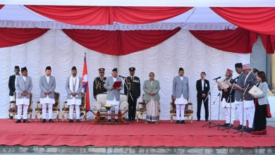 Photo of नव नियुक्त मन्त्रीहरुको सपथ ग्रहण