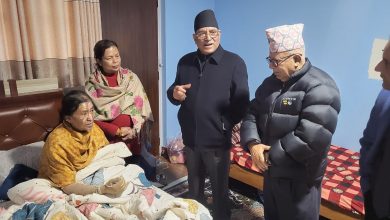 Photo of प्रचण्ड र नेपालद्वारा खनाल पत्नी चित्रकारको स्वास्थ्य अवस्थाबारे जानकारी