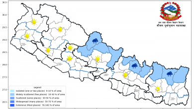 Photo of उच्च पहाडी तथा हिमाली भागका केही स्थानमा मध्यम हिमपात र वर्षा हुने