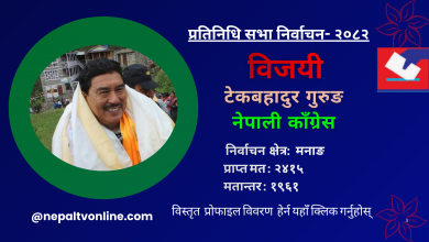 Photo of मनाङबाट कांग्रेसका टेकबहादुर गुरुङ विजयी