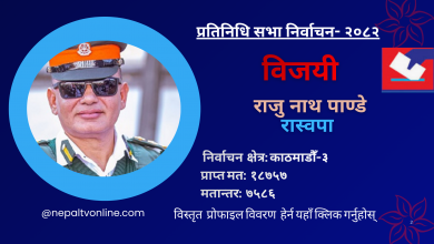 Photo of काठमाडौँ ३ बाट राष्ट्रिय स्वतन्त्र पार्टीका राजुनाथ पाण्डे विजयी