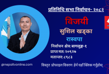 Photo of बागलुङ–१ रास्वपाका खड्का विजयी