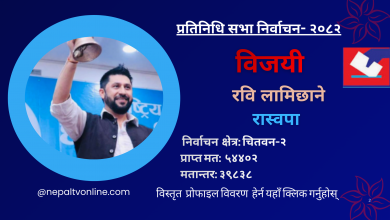 Photo of चितवन-२ बाट रास्वपाका सभापति रवि लामिछाने विजयी
