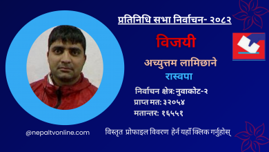 Photo of नुवाकोट-२ बाट रास्वपाका अचुत्तम लामिछाने विजयी
