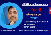 Photo of पश्चिम नवलपरासी–२ मा रास्वपाका गुप्ता निर्वाचित