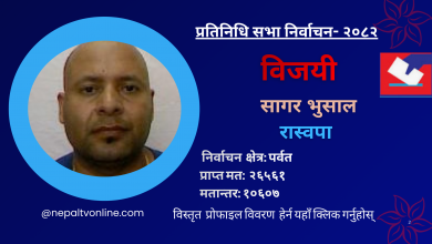 Photo of पर्वतमा रास्वपाका सागर भुसाल विजयी