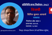 Photo of दाङ-२ बाट रास्वपाका विपिन कुमार आचार्य विजयी