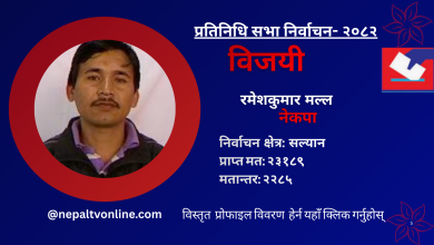 Photo of सल्यानबाट नेकपाका रमेश कुमार मल्ल विजयी