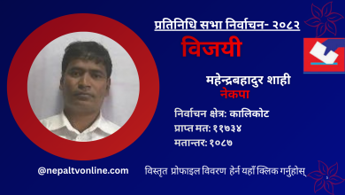 Photo of कालिकोटबाट नेकपाका महेन्द्र बहादुर शाही विजयी