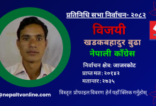 Photo of जाजरकोटबाट नेपाली काँग्रेसका खडक बहादुर बुढा विजयी