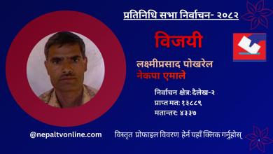 Photo of दैलेख-२ बाट एमालेका लक्ष्मीप्रसाद पोखरेल विजयी
