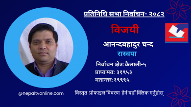 Photo of कैलाली-५ बाट रास्वपाका आनन्द बहादुर चन्द विजयी