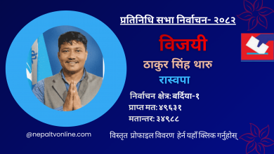 Photo of बर्दिया–१ मा रास्वपाका थारु विजयी