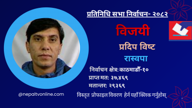 Photo of काठमाडौं १० मा रास्वपाका प्रदिप विष्ट विजयी