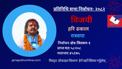 Photo of चितवन-१ बाट रास्वपाका हरि ढकाल विजयी