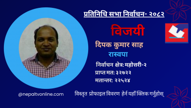 Photo of महोत्तरीका-२ बाट रास्वपाका दिपक कुमार साह निर्वाचित