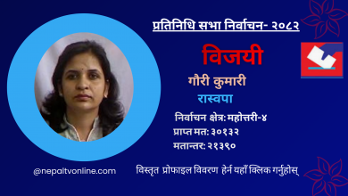 Photo of महोत्तरी-४ बाट रास्वपाकी गौरी कुमारी विजयी