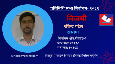 Photo of रौतहट-३ बाट रास्वपाका रविन्द्र पटेल विजयी