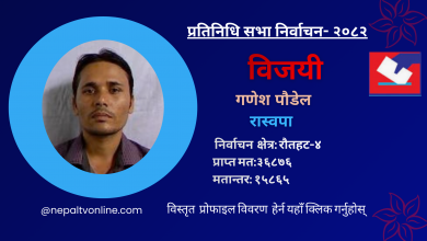 Photo of रौतहट-४ बाट रास्वपाका गणेश पौडेल विजयी