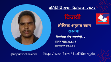 Photo of रुपन्देही-५ बाट रास्वपाका तौफिक अहमद खान विजयी