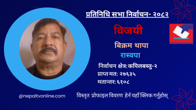 Photo of कपिलबस्तु-२ बाट रास्वपाका बिक्रम थापा निर्वाचित