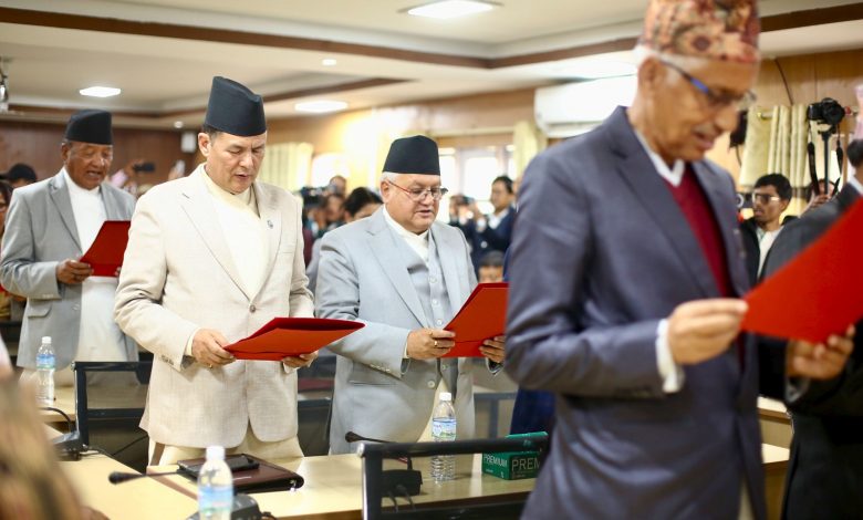 राष्ट्रियसभाका नवनिर्वाचित सदस्यद्वारा शपथ ग्रहण