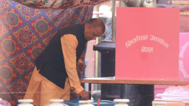 Photo of काँग्रेस सभापति थापाद्वारा मतदान