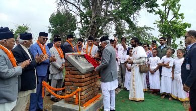 Photo of राष्ट्रपतिबाट तनहुँमा भानु साहित्य उद्यानको शिलान्यास