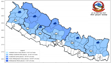 Photo of पहाडी तथा हिमाली क्षेत्रमा वर्षा र हिमपातको सम्भावना, तराईमा हुरीको चेतावनी