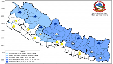 Photo of आज केही स्थानमा साधरणतया बादल लागेपनि मौसम मुख्यतया सफा रहने