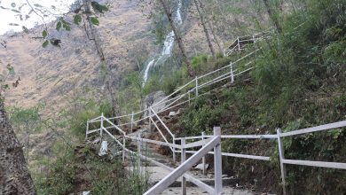 Photo of नारच्याङ झरना जोड्ने ‘रेलिङ’सहितको पदमार्ग