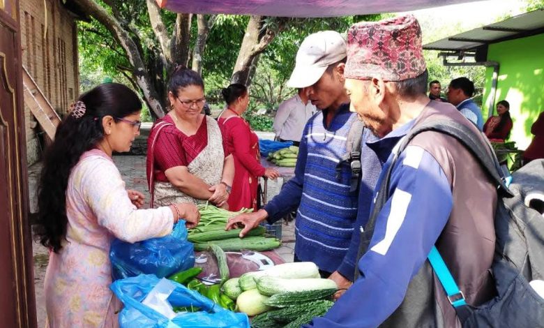 पाँचखालमा साप्ताहिक कृषि हाटबजार