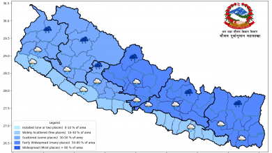 Photo of पश्चिमी वायुको प्रभावः देशका विभिन्न स्थानमा वर्षा र हिमपातको सम्भावना