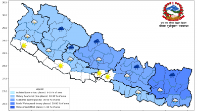 Photo of हिमाली र पहाडी भूभागमा वर्षा र हिमपातको सम्भावना