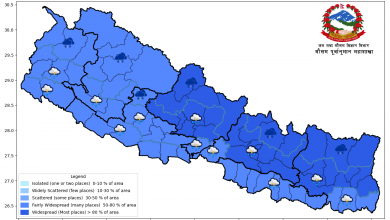 Photo of केही स्थानमा हल्कादेखि मध्यम वर्षाको सम्भावना