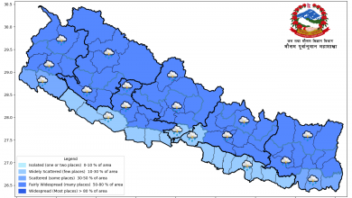 Photo of केही प्रदेशमा भारी वर्षाको सम्भावना, सतर्कता अपनाउन आग्रह