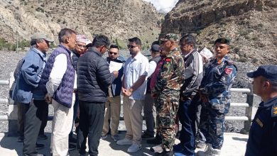 Photo of पूर्वाधारमन्त्री लम्साल कोरला सडकको निरीक्षणमा