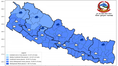 Photo of मनसुन सक्रियः आज चार प्रदेशका एकदुई स्थानमा भारी वर्षाको सम्भावना