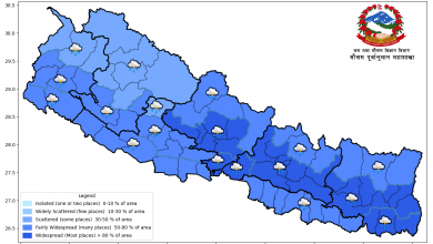 Photo of अधिकांश स्थानमा मध्यमसम्मको वर्षा
