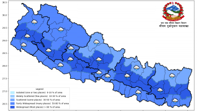 Photo of आज भारी वर्षाको सम्भावना, सतर्कता अपनाउन आग्रह