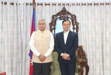 Photo of सभामुख अर्यालसँग भारतका राजदूत श्रीवास्तवको शिष्टाचार भेट