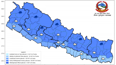 Photo of केही स्थानमा मध्यम वर्षाको सम्भावना