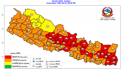 Photo of मनसुनको प्रभाव बढ्यो, विभिन्न प्रदेशमा भारी वर्षाको सम्भावना
