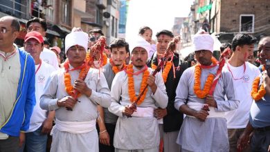 Photo of ललितपुरमा हर्षोउल्लासका साथ मनाइयो पायः (खड्ग) जात्रा